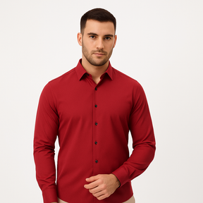 Men's Wrinkle-Free Stretch Dress Shirt: Breathable, All-Day Comfort