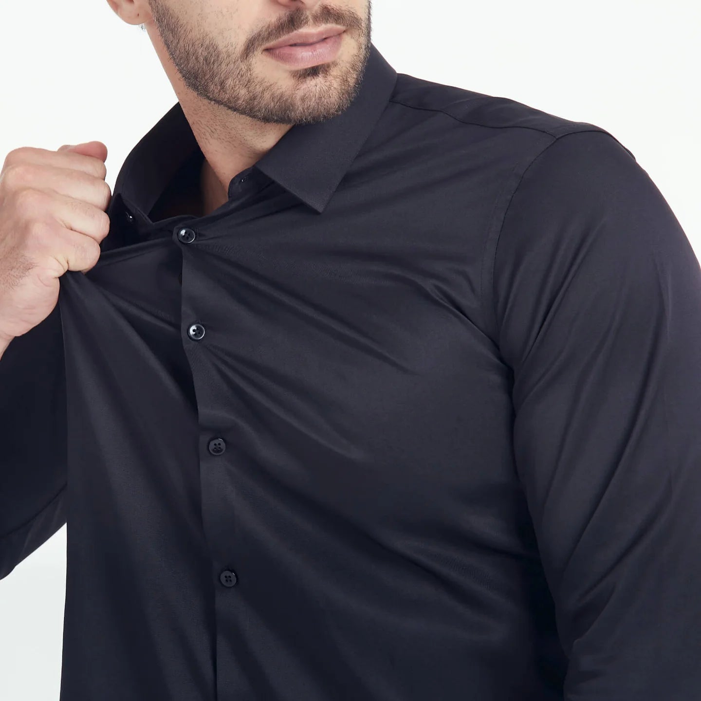 Men's Wrinkle-Free Stretch Dress Shirt: Breathable, All-Day Comfort