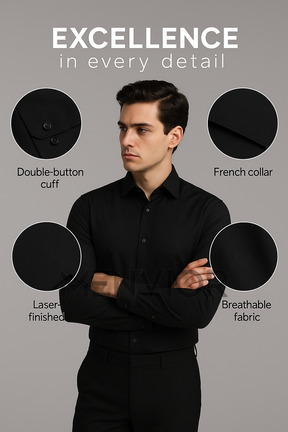 Men's Wrinkle-Free Stretch Dress Shirt: Breathable, All-Day Comfort