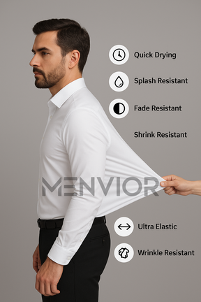 Men's Wrinkle-Free Stretch Dress Shirt: Breathable, All-Day Comfort